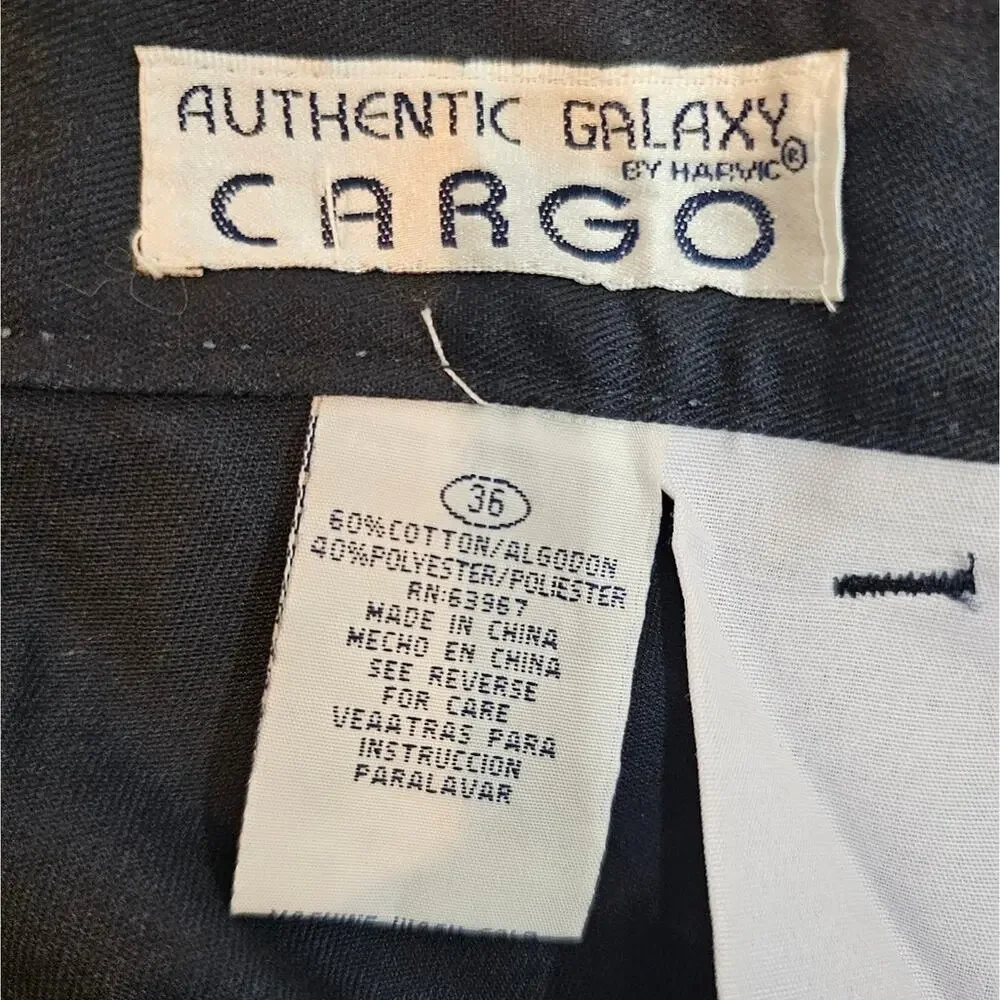 Authentic Galaxy by Harvick Men's Cargo Shorts Navy Blue Size 34